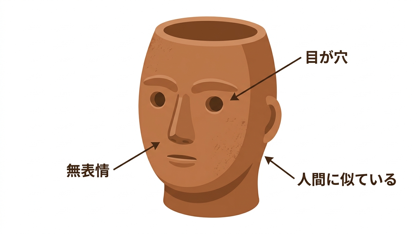怖く見える埴輪の例